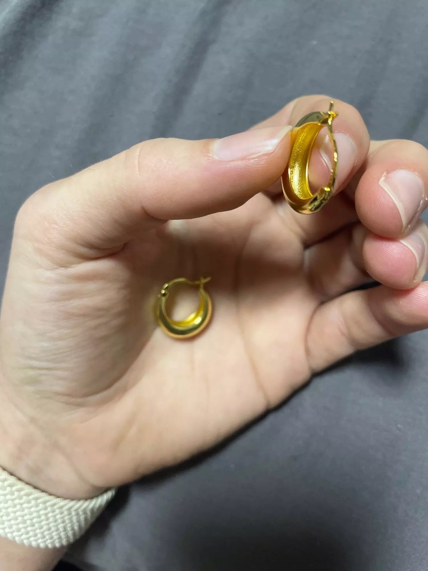 Gold Chunky Hoop Earrings