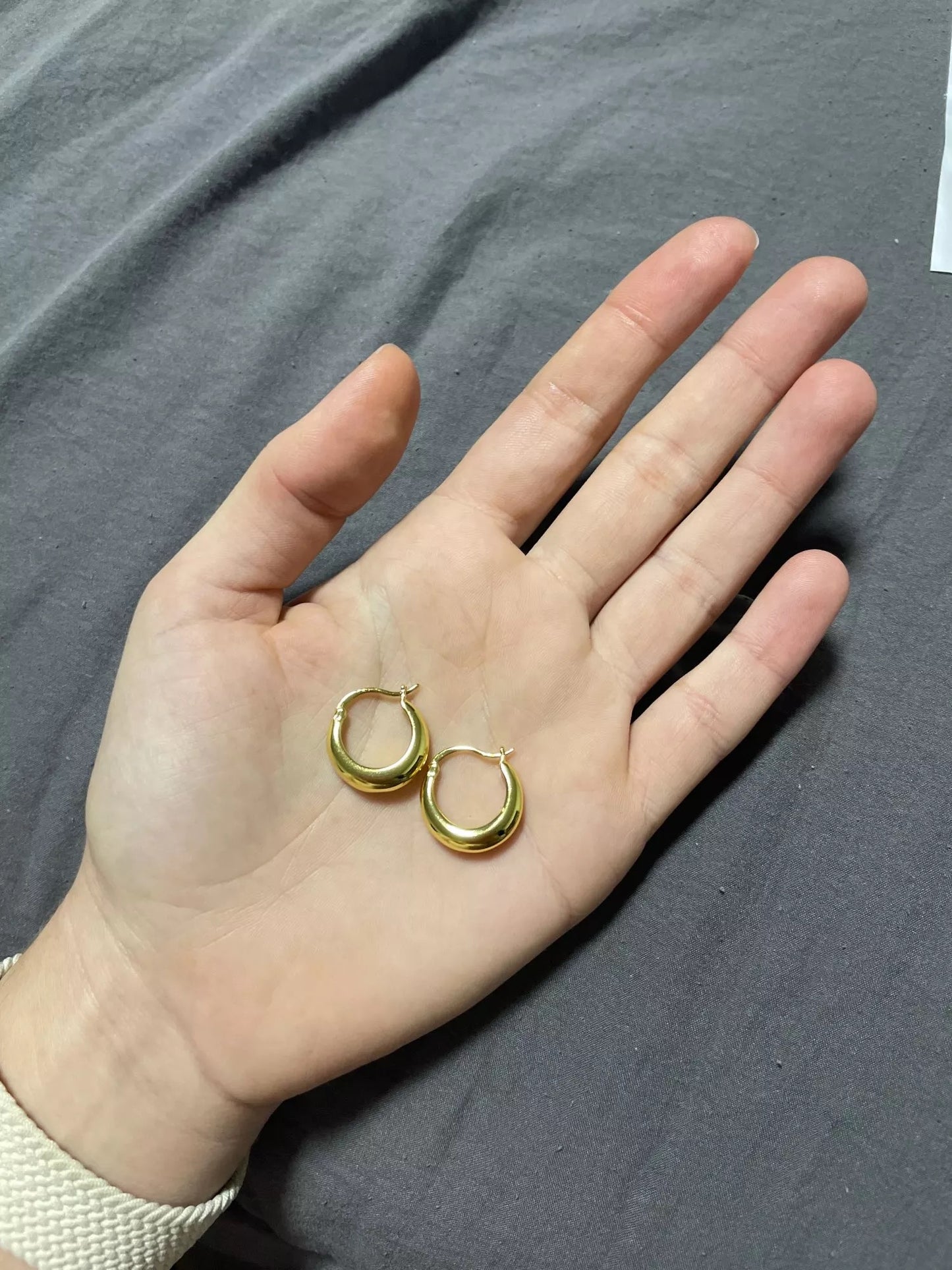 Gold Chunky Hoop Earrings