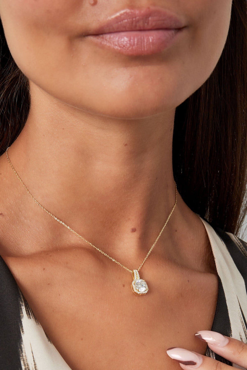 Square cubic zirconia necklace hotsell