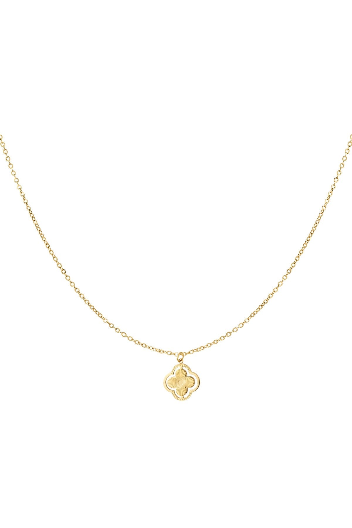 Gold Double Clover Necklace