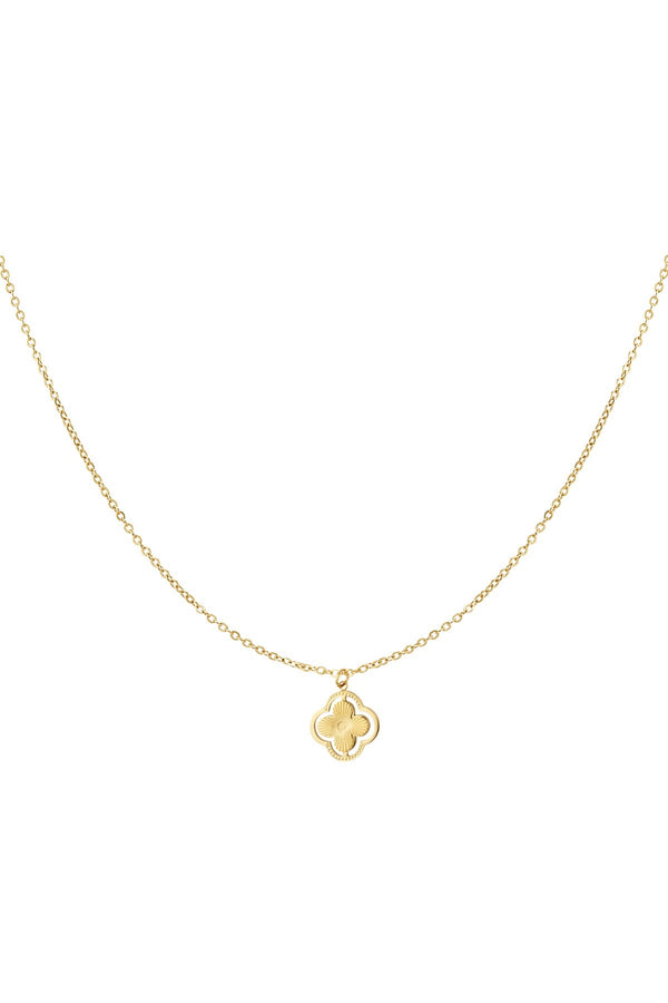 Gold Double Clover Necklace