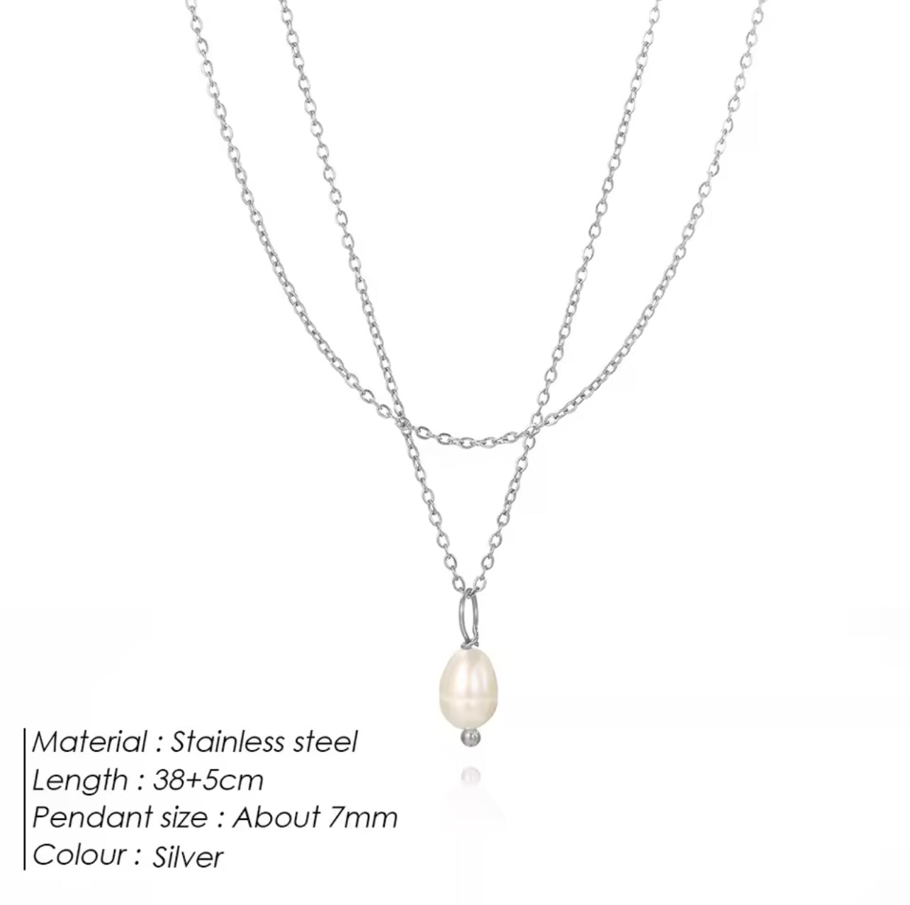 Minimalist Double Layer Freshwater Pearl Necklace