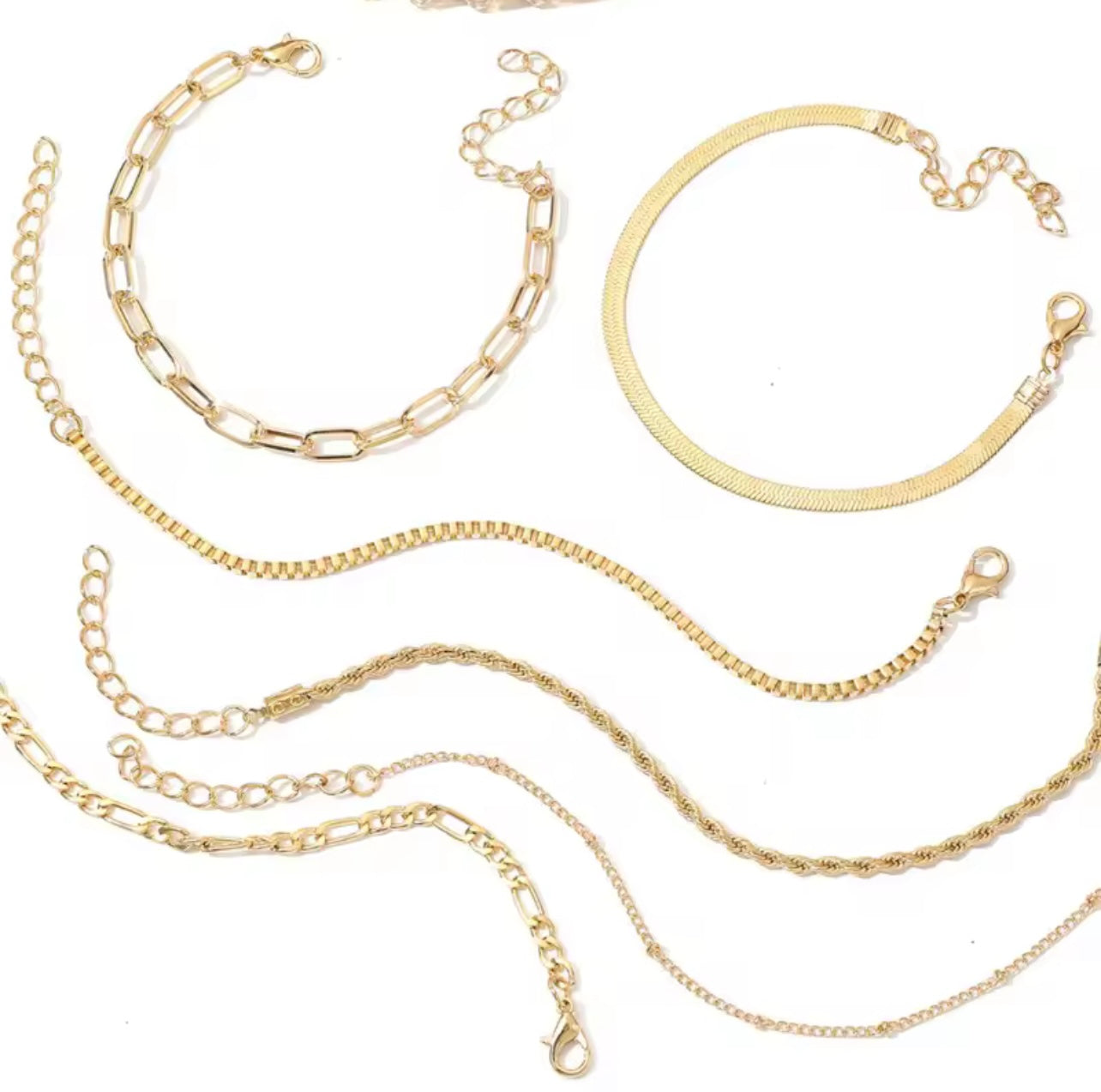 6Pcs Gold Multilayer Boho Bracelet Set