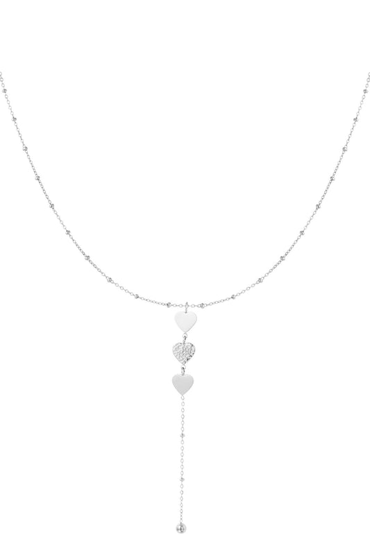 Silver Forever Yours Love Heart Necklace