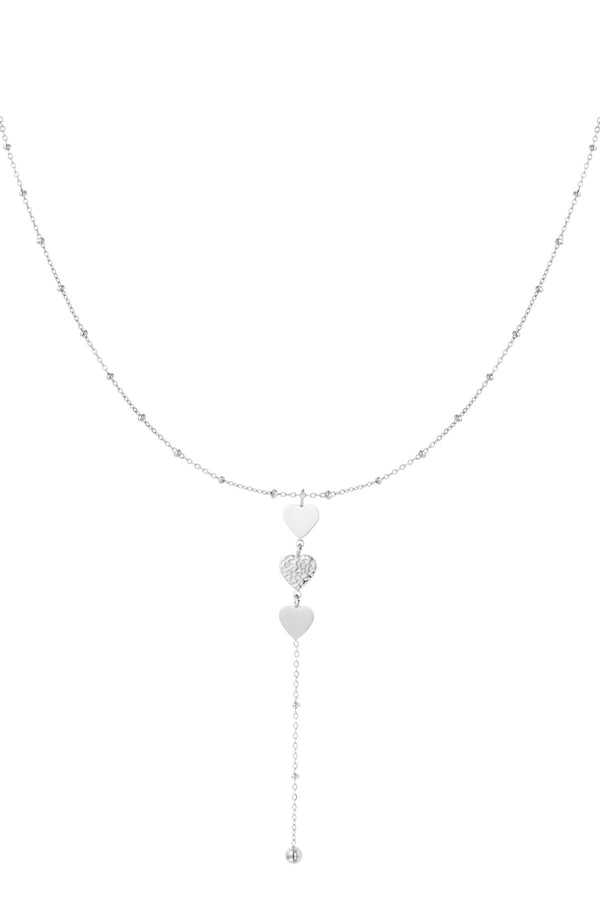 Silver Forever Yours Love Heart Necklace