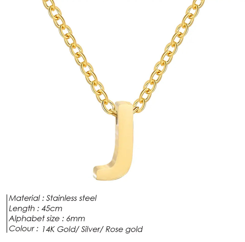Dainty Initial Charm Letter Jewellery Pendant Necklace