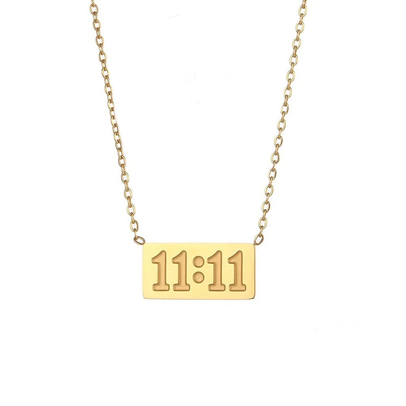1111 Angel Number Silver Necklace