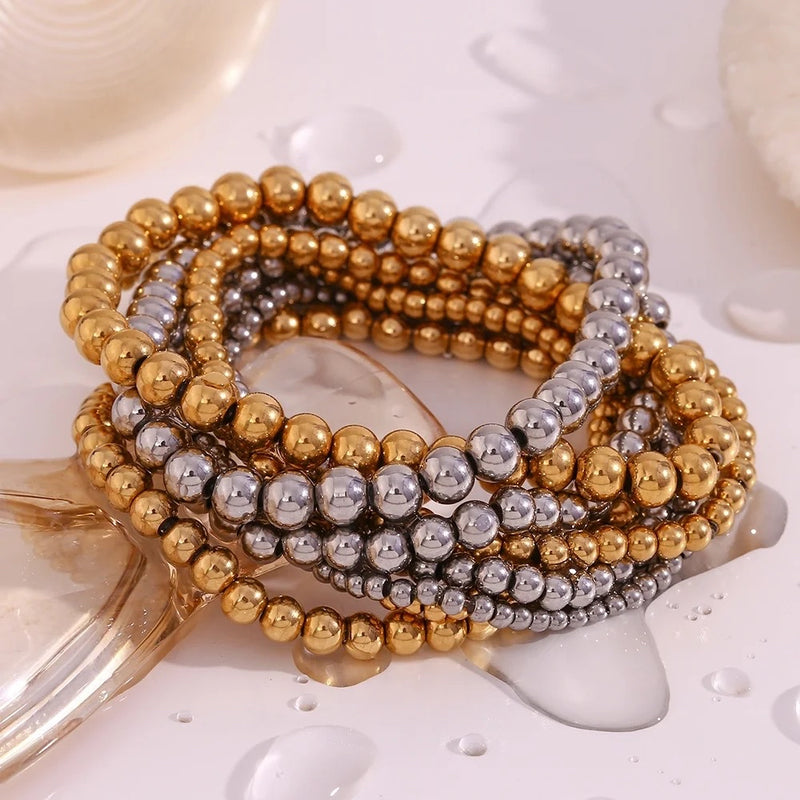 Silver Ball Bead Bracelet