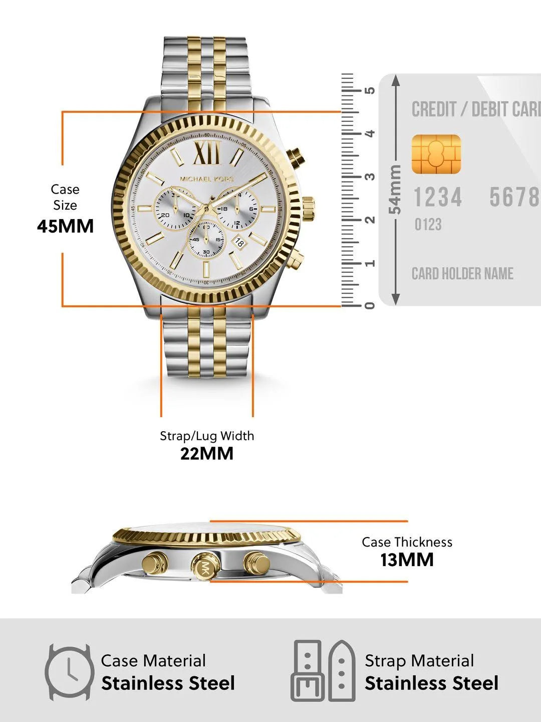 Michael Kors Men's Two-Tone Lexington Watch MK8344