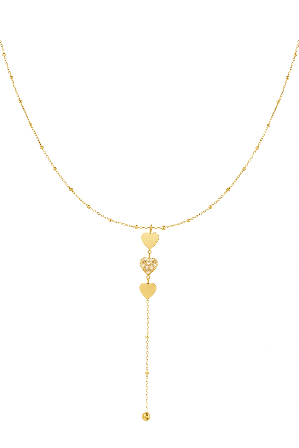 Gold Forever Yours Love Heart Necklace