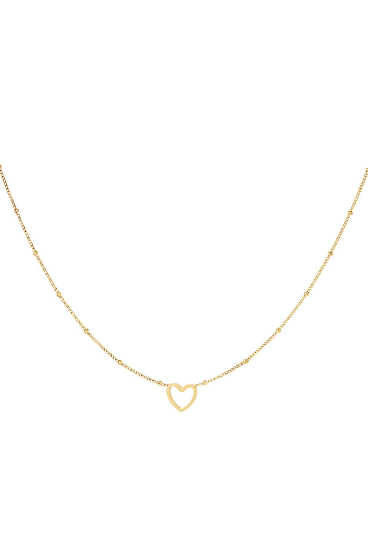 Minimalistic Gold Open Heart Necklace