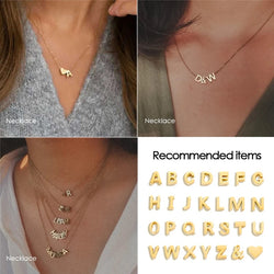 Dainty Initial Charm Letter Jewellery Pendant Necklace