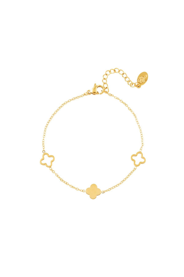 Silver Clover Charm Bracelet