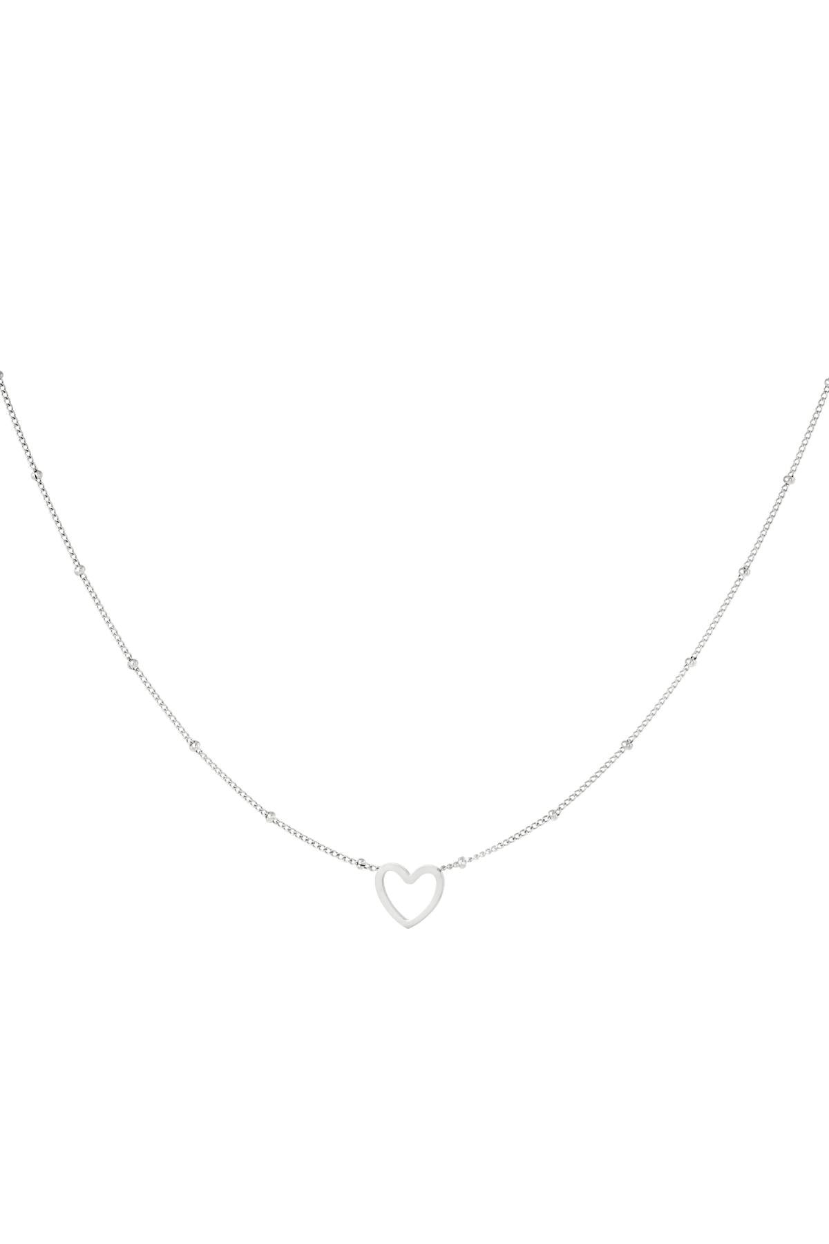 Minimalistic Silver Open Heart Necklace