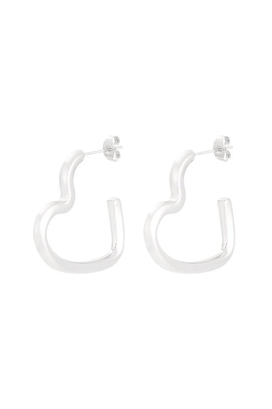 Open Heart Earrings