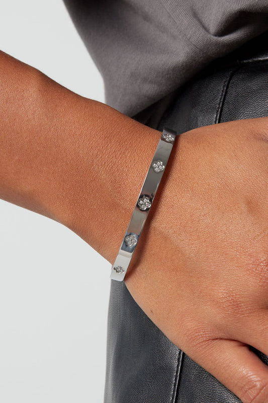 Clover and Stones Slave Bracelet