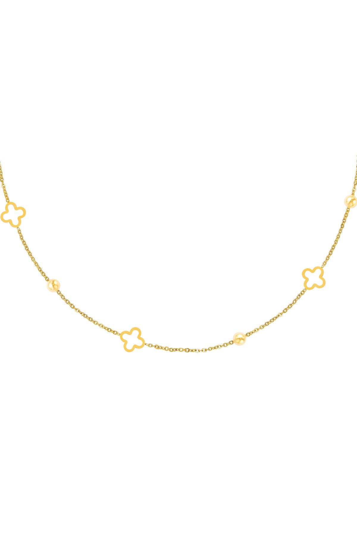 Open Clover Beaded Necklace