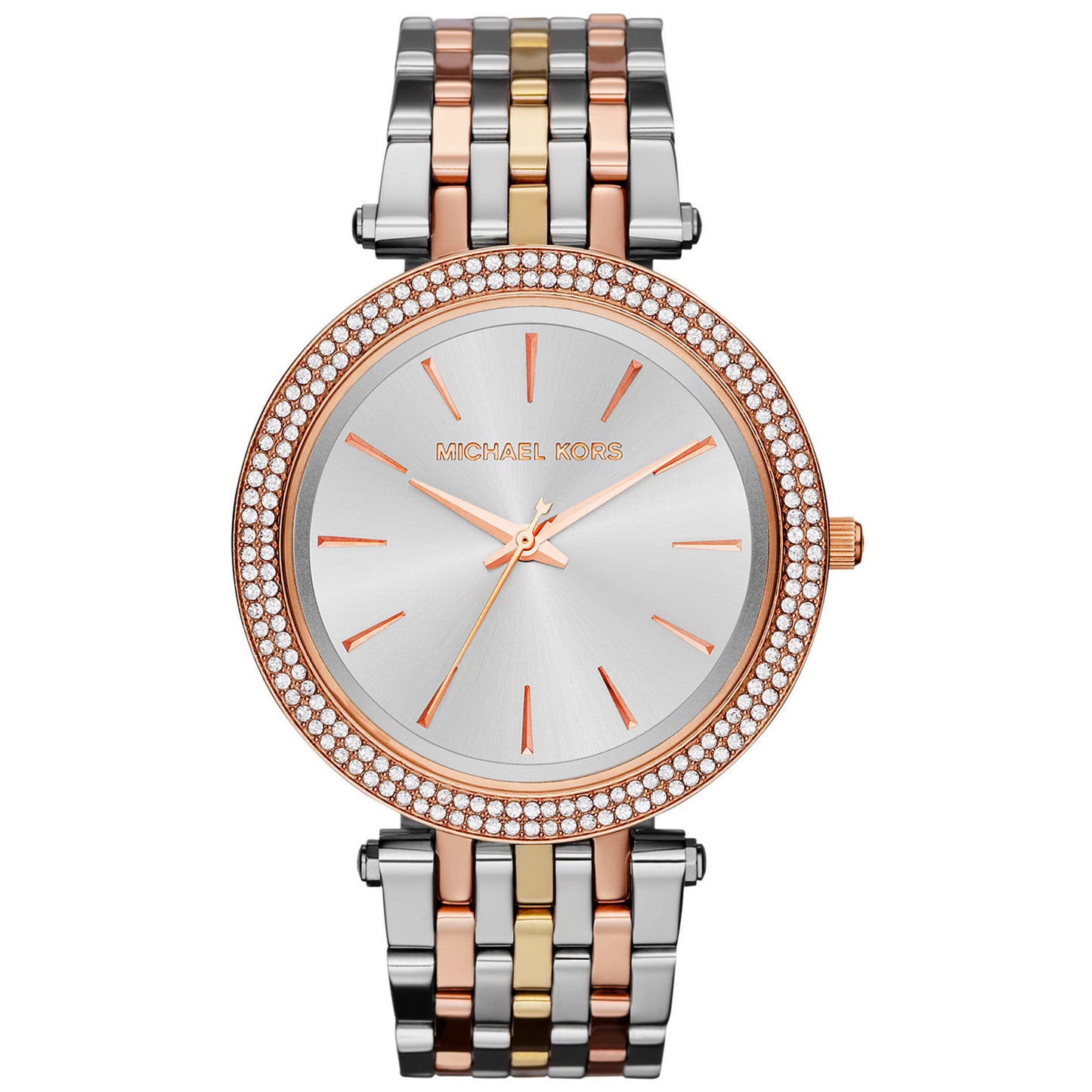 Michael Kors Ladies Darci Tri Tone Watch MK3203