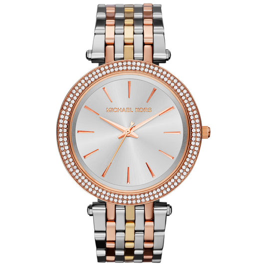 Michael Kors Ladies Darci Tri Tone Watch MK3203