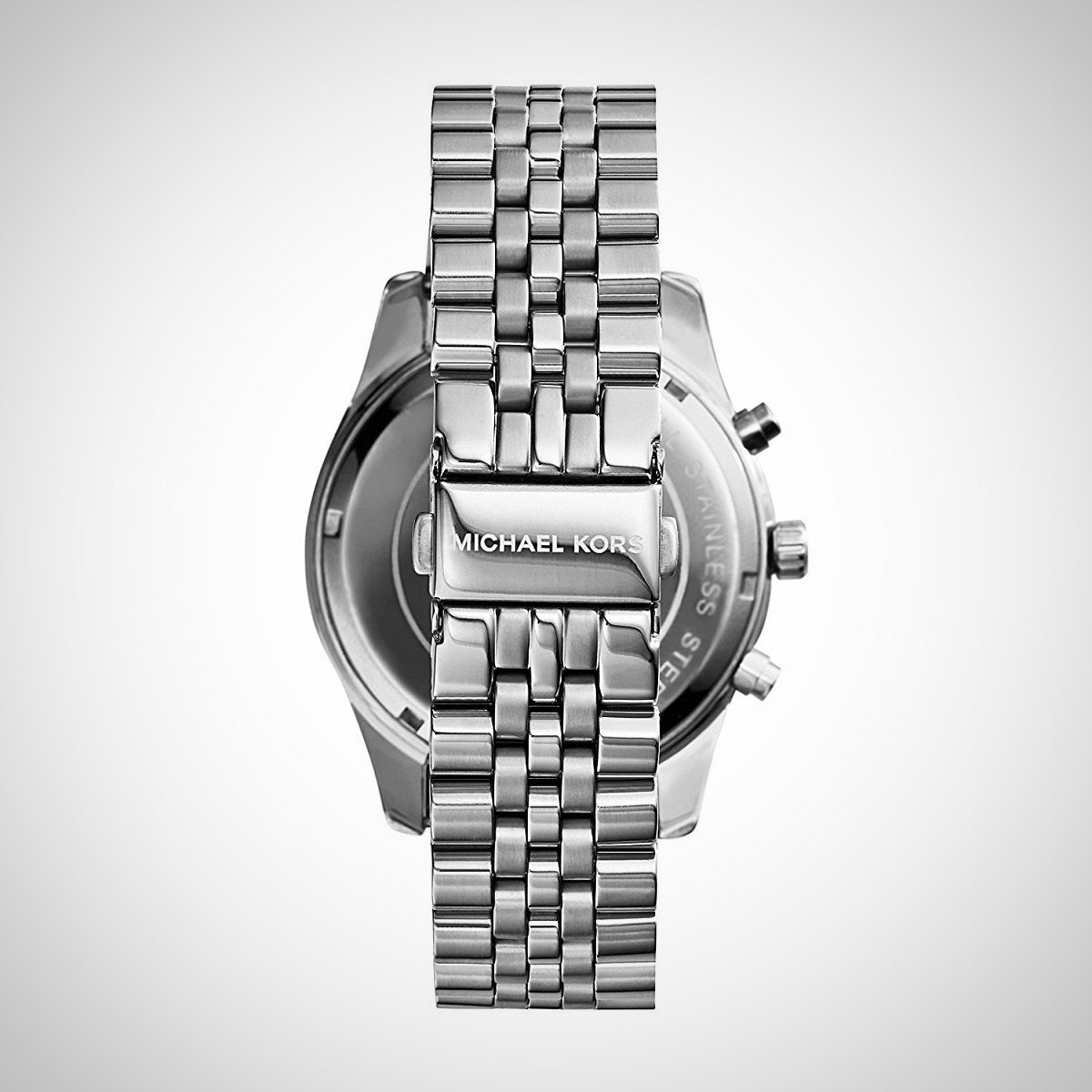 Michael Kors Mens Chronograph Watch Lexington 45mm Silver Blue MK8280