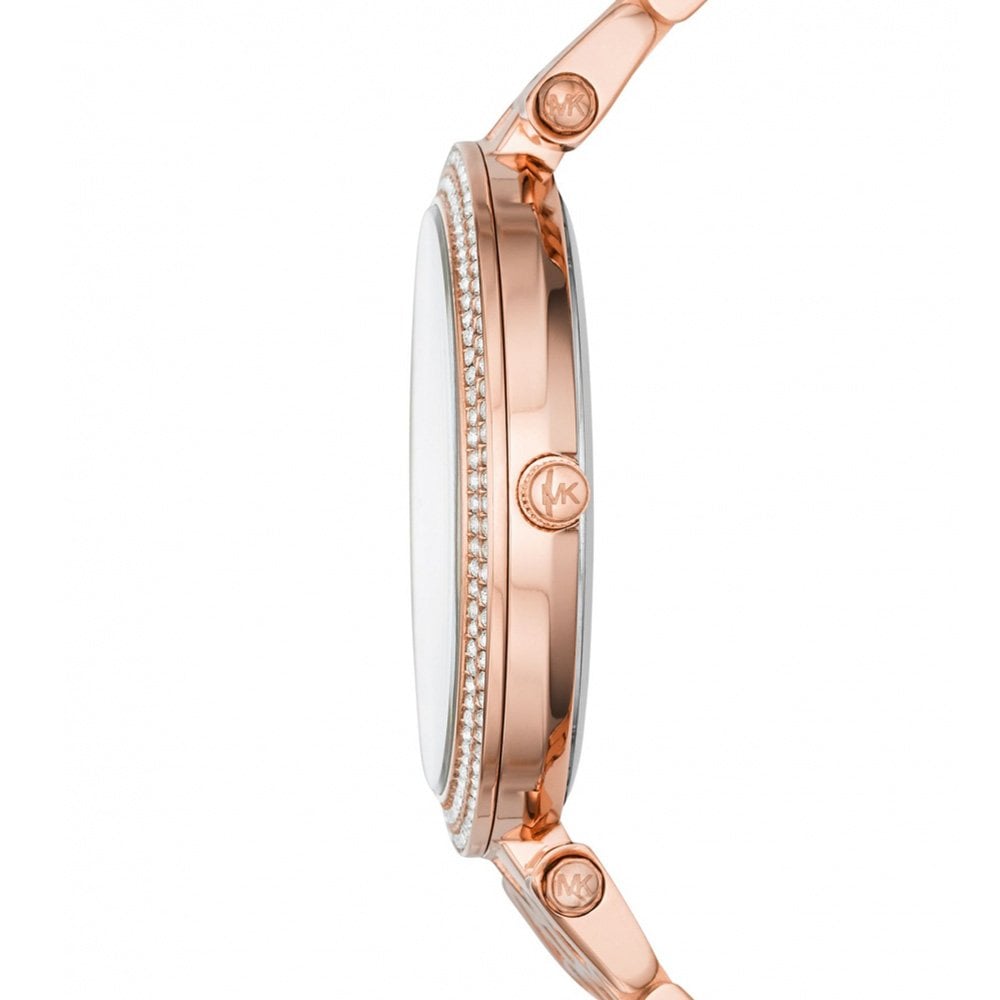 Michael Kors Ladies Darci Pave Rose Gold Watch MK3439