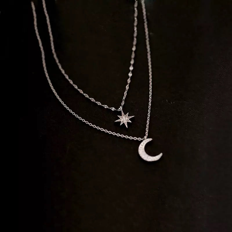 Goodern Gold Star Moon Layered Necklace,Bohemian Moon Pendant Necklace, Layering Chain Choker for Eid Mubarak,Moon Star Multilayer Choker Necklaces,Ramadan  Gifts for Women Teen Girls price in Saudi Arabia | Amazon Saudi Arabia |