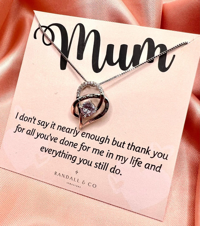Timeless Sterling Silver I Love You to the Moon & Back Pendant Necklace