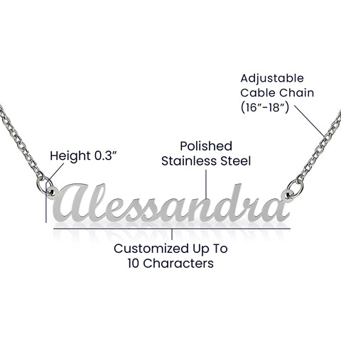 Personalised Silver Name Necklace