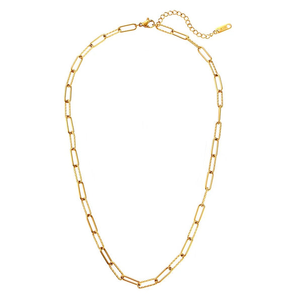 Gold Paperclip Dainty Chain Necklace