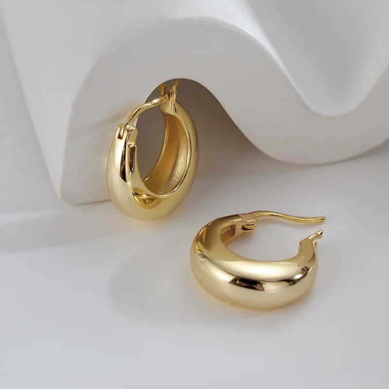 Gold Chunky Hoop Earrings