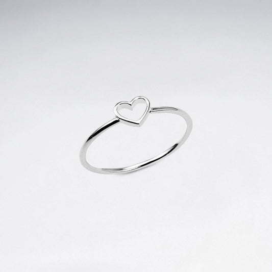 Sterling Silver Open Heart Ring
