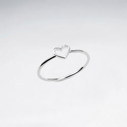 Sterling Silver Open Heart Ring