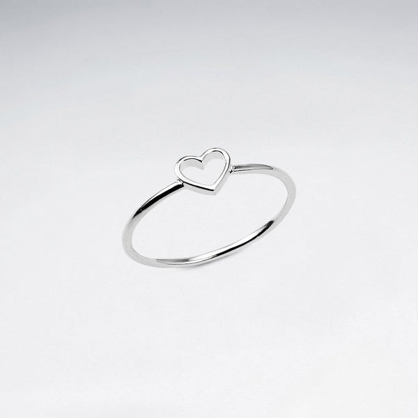 Sterling Silver Open Heart Ring
